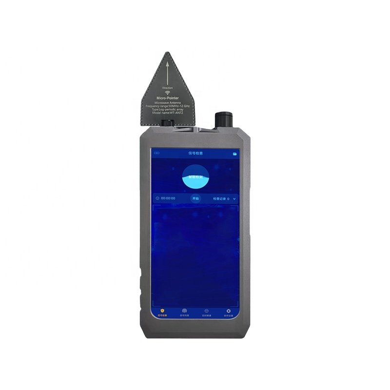 1mhz-12GHz Handheld wireless signal detector detect 2G/3G/4G/5G signals Bluetooth Wi-Fi & 315-433M, 800M anti spy device